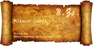 Mikecz Zsolt névjegykártya